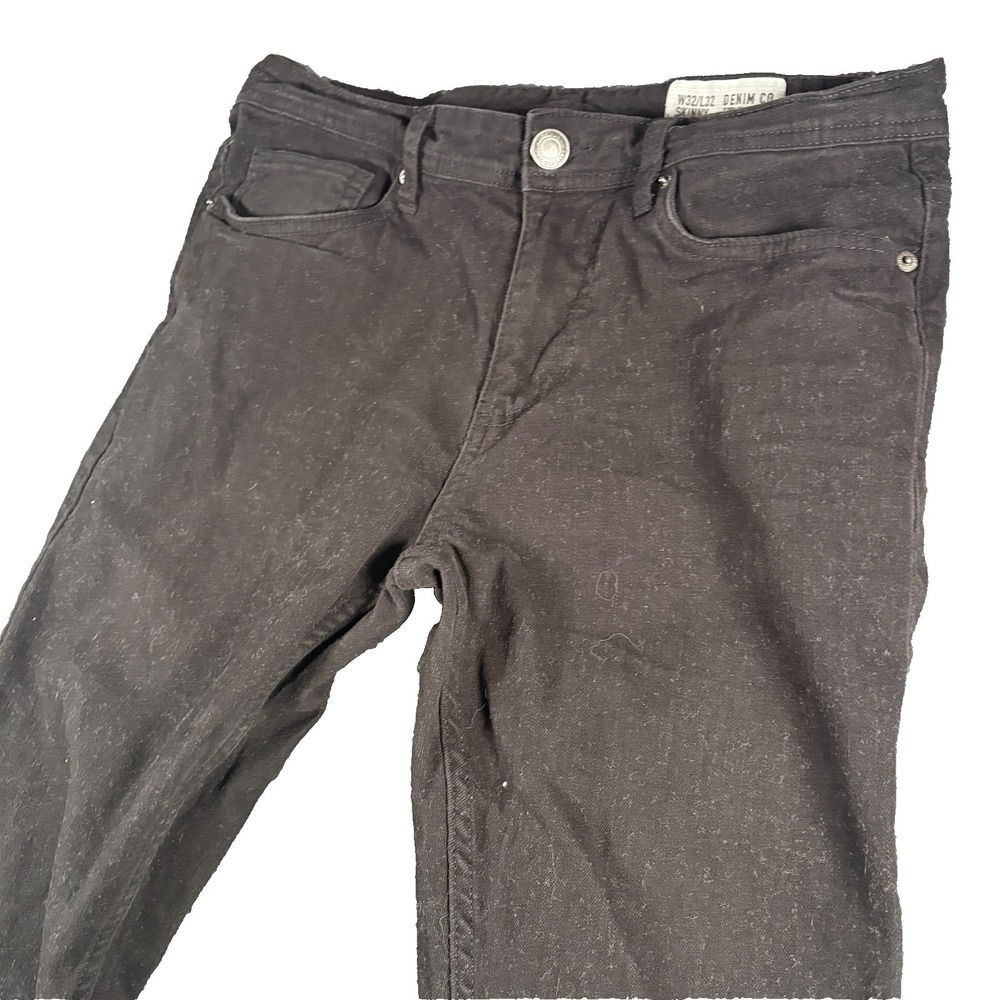 Denim Co. Skinny Jeans Womens 31x29 Black Denim Cotton Mid‎ Rise Outdoor Wear